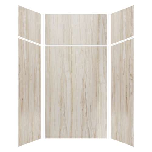 Expressions 48-in x 48-in x 96-in Glue to Wall 3-Piece Shower Kit, Sorento, EWKX48487224-43