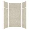Expressions 48-in x 48-in x 96-in Glue to Wall 3-Piece Shower Kit, Sea Fog, EWKX48487224-44