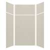 Expressions 48-in x 48-in x 96-in Glue to Wall 3-Piece Shower Kit, Houndstooth, EWKX48487224-46