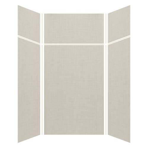 Expressions 48-in x 48-in x 96-in Glue to Wall 3-Piece Shower Kit, Houndstooth, EWKX48487224-46