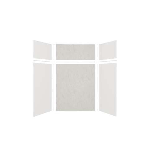 Expressions 60-in x 36-in x 96-in Glue to Wall 3-Piece Shower Kit, White / Sea Fog, EWKX60367224-3144
