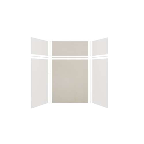 Expressions 60-in x 36-in x 96-in Glue to Wall 3-Piece Shower Kit, White / Houndstooth, EWKX60367224-3146