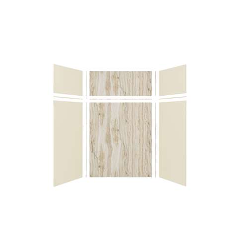 Expressions 60-in x 36-in x 96-in Glue to Wall 3-Piece Shower Kit, Cameo / Biscuit / Sorento, EWKX60367224-3243