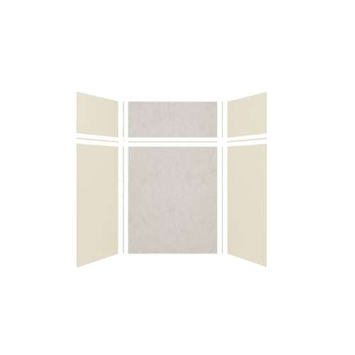 Expressions 60-in x 36-in x 96-in Glue to Wall 3-Piece Shower Kit, Cameo / Biscuit / Sea Fog, EWKX60367224-3244