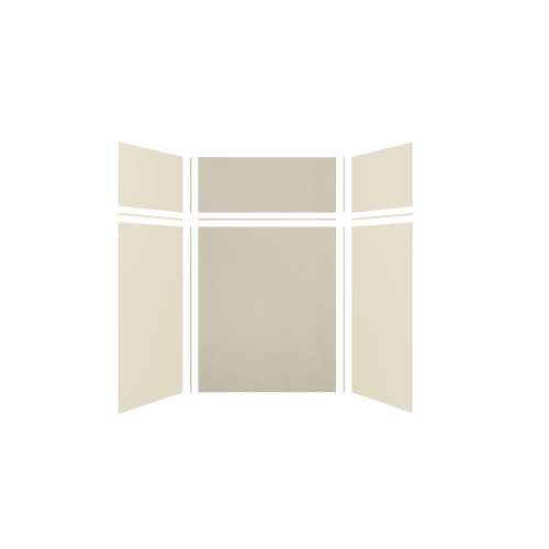 Expressions 60-in x 36-in x 96-in Glue to Wall 3-Piece Shower Kit, Cameo / Biscuit / Houndstooth, EWKX60367224-3246