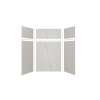 Expressions 60-in x 36-in x 96-in Glue to Wall 3-Piece Shower Kit, Grey / Bianca, EWKX60367224-3941