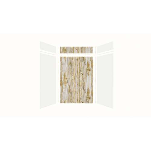 Expressions 60-in x 36-in x 96-in Glue to Wall 3-Piece Shower Kit, White / Sorento, EWKX60368412-3143