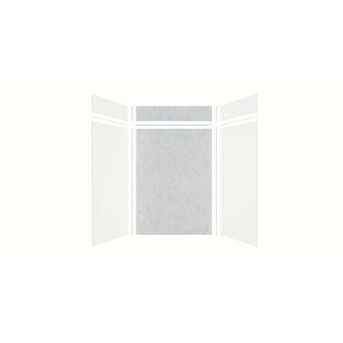 Expressions 60-in x 36-in x 96-in Glue to Wall 3-Piece Shower Kit, White / Sea Fog, EWKX60368412-3144