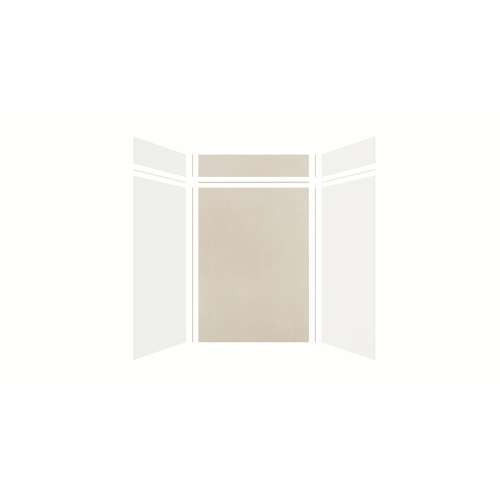 Expressions 60-in x 36-in x 96-in Glue to Wall 3-Piece Shower Kit, White / Houndstooth, EWKX60368412-3146