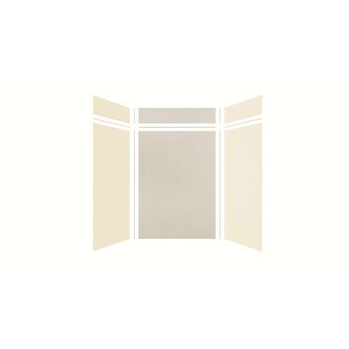 Expressions 60-in x 36-in x 96-in Glue to Wall 3-Piece Shower Kit, Cameo / Biscuit / Houndstooth, EWKX60368412-3246