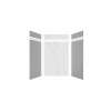 Expressions 60-in x 36-in x 96-in Glue to Wall 3-Piece Shower Kit, Grey / Bianca, EWKX60368412-3941