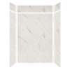 Expressions 60-in x 36-in x 96-in Glue to Wall 3-Piece Shower Kit, Bianca, EWKX60368412-41