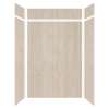 Expressions 60-in x 36-in x 96-in Glue to Wall 3-Piece Shower Kit, Bleached Oak, EWKX60368412-45