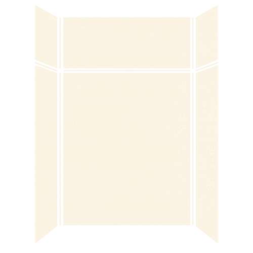 Expressions 60-in x 36-in x 96-in Glue to Wall 3-Piece Shower Kit, Cameo / Biscuit, EWKX60367224-32