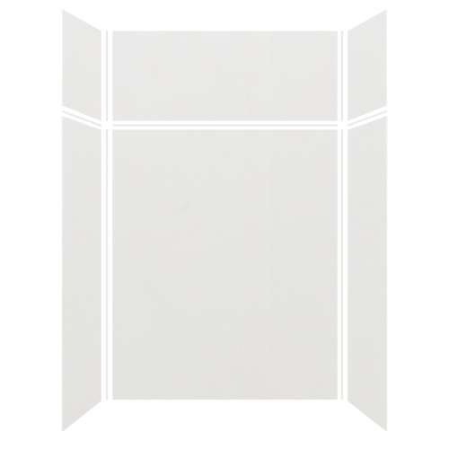 Expressions 60-in x 36-in x 96-in Glue to Wall 3-Piece Shower Kit, Grey, EWKX60367224-39