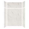 Expressions 60-in x 36-in x 96-in Glue to Wall 3-Piece Shower Kit, Bianca, EWKX60367224-41