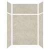 Expressions 60-in x 36-in x 96-in Glue to Wall 3-Piece Shower Kit, Sea Fog, EWKX60367224-44