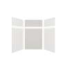 Expressions 60-in x 48-in x 96-in Glue to Wall 3-Piece Shower Kit, White / Sea Fog, EWKX60487224-3144