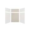 Expressions 60-in x 48-in x 96-in Glue to Wall 3-Piece Shower Kit, White / Houndstooth, EWKX60487224-3146
