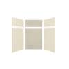 Expressions 60-in x 48-in x 96-in Glue to Wall 3-Piece Shower Kit, Cameo / Biscuit / Houndstooth, EWKX60487224-3246