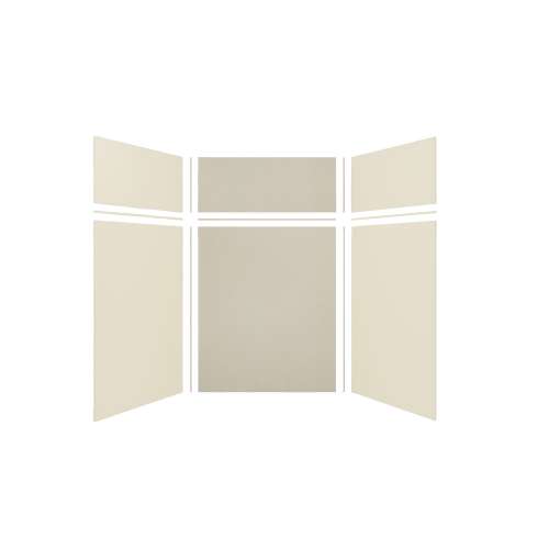 Expressions 60-in x 48-in x 96-in Glue to Wall 3-Piece Shower Kit, Cameo / Biscuit / Houndstooth, EWKX60487224-3246