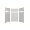 Expressions 60-in x 48-in x 96-in Glue to Wall 3-Piece Shower Kit, Grey / Bianca, EWKX60487224-3941