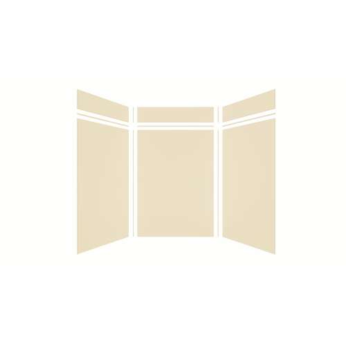 Expressions 60-in x 48-in x 96-in Glue to Wall 3-Piece Shower Kit, Cameo / Biscuit, EWKX60488412-32