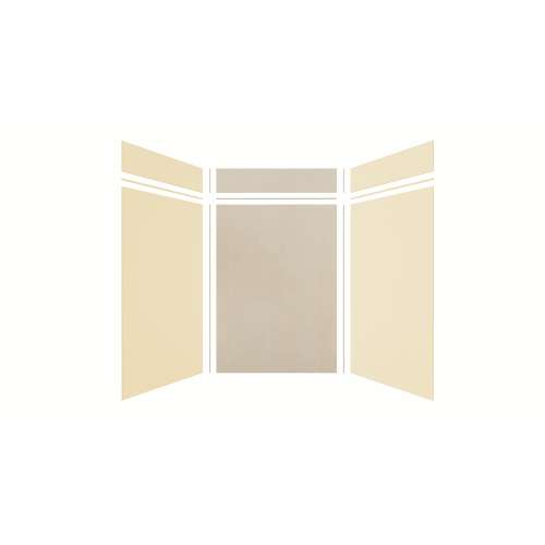 Expressions 60-in x 48-in x 96-in Glue to Wall 3-Piece Shower Kit, Cameo / Biscuit / Houndstooth, EWKX60488412-3246