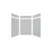 Expressions 60-in x 48-in x 96-in Glue to Wall 3-Piece Shower Kit, Grey, EWKX60488412-39