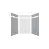 Expressions 60-in x 48-in x 96-in Glue to Wall 3-Piece Shower Kit, Grey / Bianca, EWKX60488412-3941