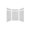 Expressions 60-in x 48-in x 96-in Glue to Wall 3-Piece Shower Kit, Bianca, EWKX60488412-41