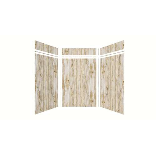 Expressions 60-in x 48-in x 96-in Glue to Wall 3-Piece Shower Kit, Sorento, EWKX60488412-43