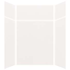 Expressions 60-in x 48-in x 96-in Glue to Wall 3-Piece Shower Kit, White, EWKX60487224-31