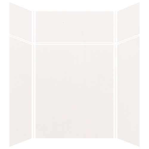 Expressions 60-in x 48-in x 96-in Glue to Wall 3-Piece Shower Kit, White, EWKX60487224-31