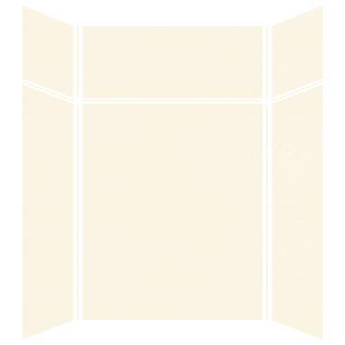 Expressions 60-in x 48-in x 96-in Glue to Wall 3-Piece Shower Kit, Cameo / Biscuit, EWKX60487224-32