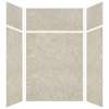 Expressions 60-in x 48-in x 96-in Glue to Wall 3-Piece Shower Kit, Sea Fog, EWKX60487224-44