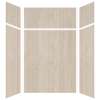 Expressions 60-in x 48-in x 96-in Glue to Wall 3-Piece Shower Kit, Bleached Oak, EWKX60487224-45