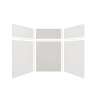 Expressions 60-in x 60-in x 96-in Glue to Wall 3-Piece Shower Kit, White / Sea Fog, EWKX60607224-3144