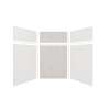 Expressions 60-in x 60-in x 96-in Glue to Wall 3-Piece Shower Kit, White / Bleached Oak, EWKX60607224-3145
