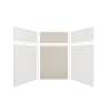 Expressions 60-in x 60-in x 96-in Glue to Wall 3-Piece Shower Kit, White / Houndstooth, EWKX60607224-3146