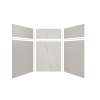 Expressions 60-in x 60-in x 96-in Glue to Wall 3-Piece Shower Kit, Grey / Bianca, EWKX60607224-3941