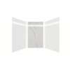 Expressions 60-in x 60-in x 96-in Glue to Wall 3-Piece Shower Kit, White / Bianca, EWKX60608412-3141