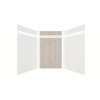 Expressions 60-in x 60-in x 96-in Glue to Wall 3-Piece Shower Kit, White / Bleached Oak, EWKX60608412-3145