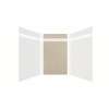 Expressions 60-in x 60-in x 96-in Glue to Wall 3-Piece Shower Kit, White / Houndstooth, EWKX60608412-3146
