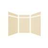 Expressions 60-in x 60-in x 96-in Glue to Wall 3-Piece Shower Kit, Cameo / Biscuit, EWKX60608412-32