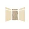 Expressions 60-in x 60-in x 96-in Glue to Wall 3-Piece Shower Kit, Cameo / Biscuit / Sorento, EWKX60608412-3243