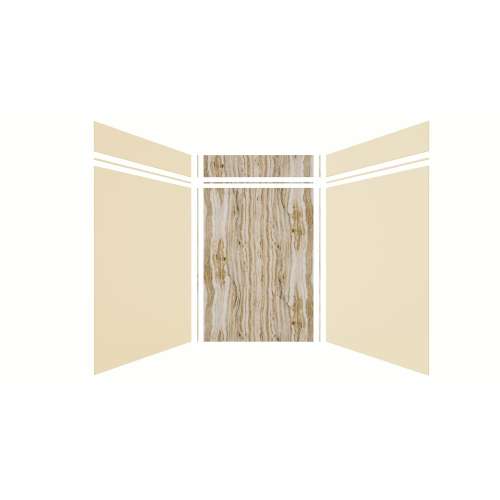 Expressions 60-in x 60-in x 96-in Glue to Wall 3-Piece Shower Kit, Cameo / Biscuit / Sorento, EWKX60608412-3243