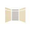 Expressions 60-in x 60-in x 96-in Glue to Wall 3-Piece Shower Kit, Cameo / Biscuit / Sea Fog, EWKX60608412-3244