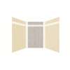 Expressions 60-in x 60-in x 96-in Glue to Wall 3-Piece Shower Kit, Cameo / Biscuit / Bleached Oak, EWKX60608412-3245