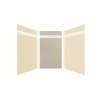 Expressions 60-in x 60-in x 96-in Glue to Wall 3-Piece Shower Kit, Cameo / Biscuit / Houndstooth, EWKX60608412-3246